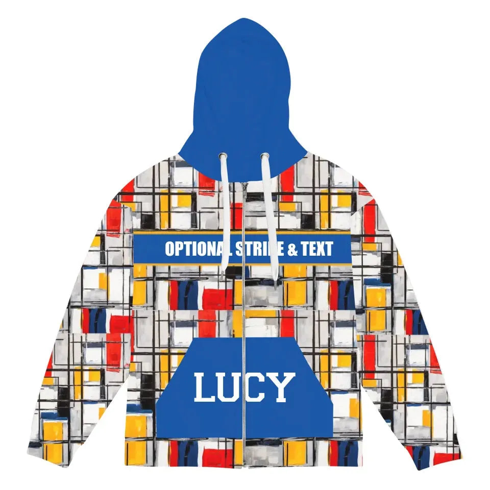 Custom Modern Abstract Color Block Unisex Hoodie - ART-SWH330