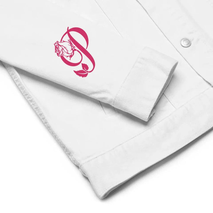 Custom Embroidered Rose Bloom Initial Jacket - ART-JKT272