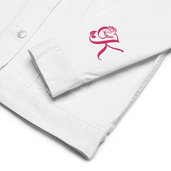 Custom Embroidered Rose Bloom Initial Jacket - ART-JKT272