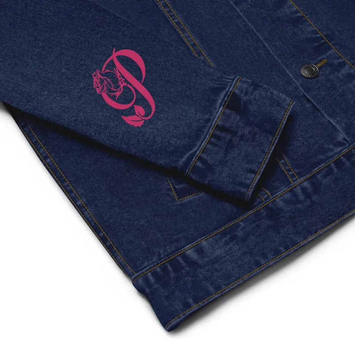 Custom Embroidered Rose Bloom Initial Jacket - ART-JKT272