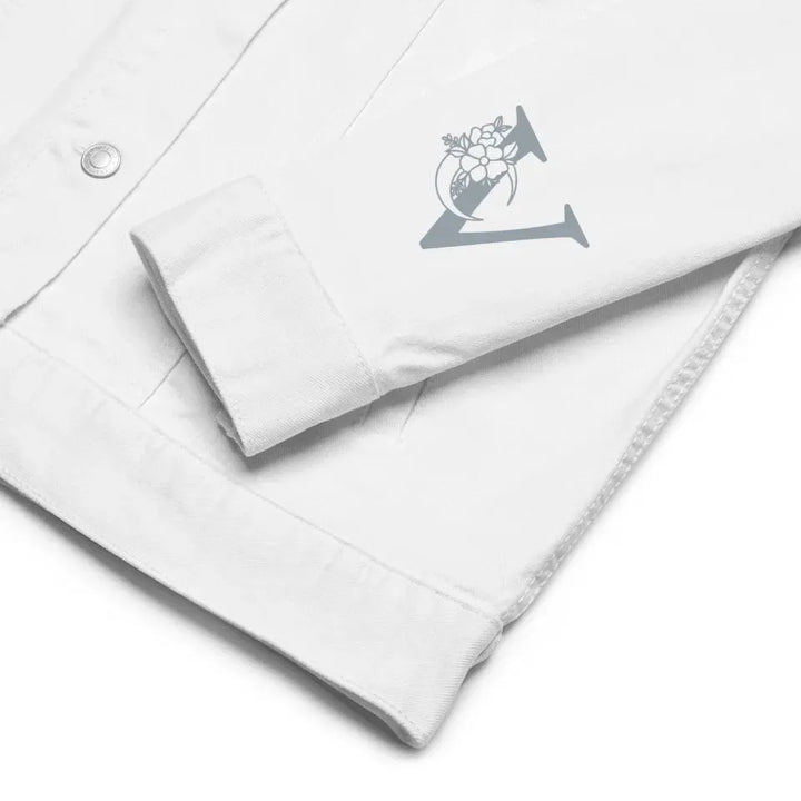 Custom Embroidered Moon Initial Jacket - ART-JKT280