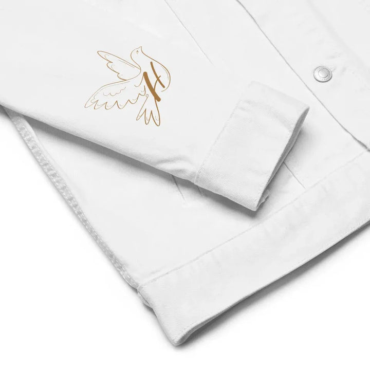 Custom Embroidered Dove Initial Jacket - ART-JKT284