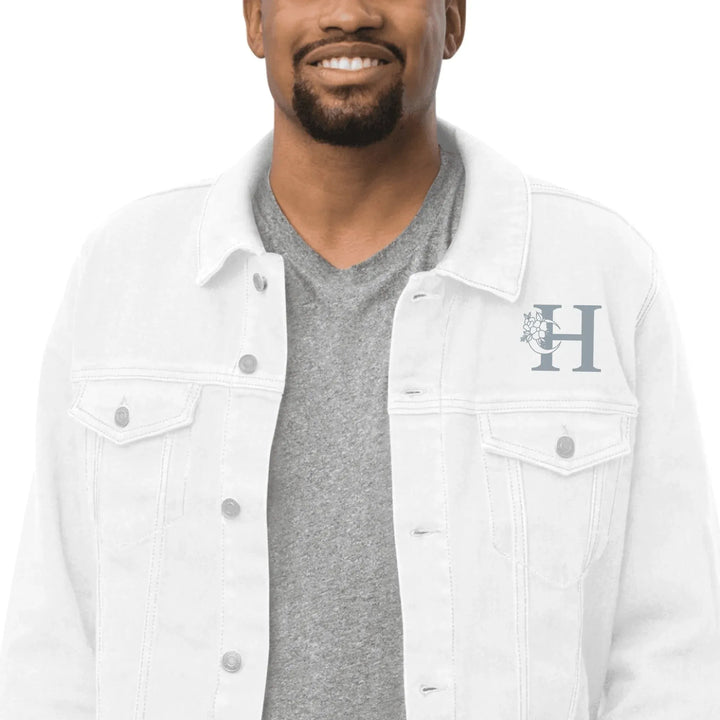 Custom Embroidered Moon Initial Jacket - ART-JKT280