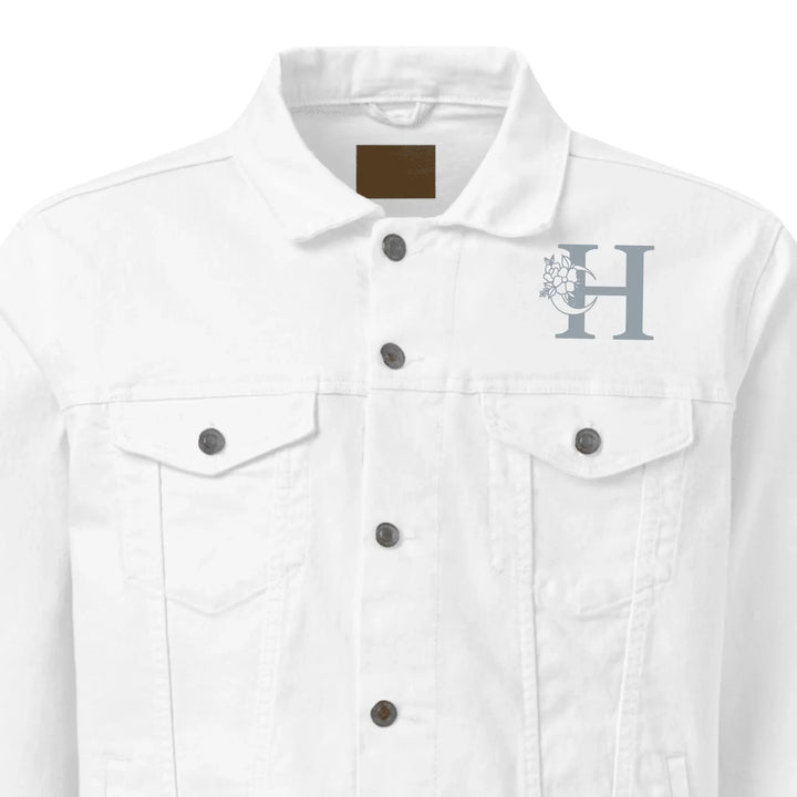 Custom Embroidered Moon Initial Jacket - ART-JKT280