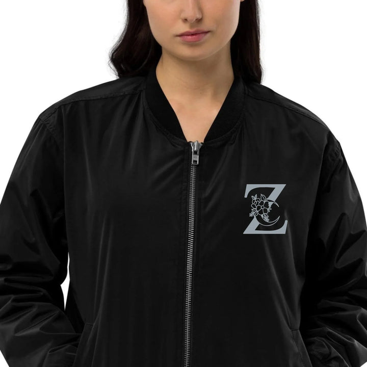 Custom Embroidered Moon Initial Jacket - ART-JKT280