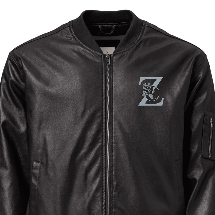 Custom Embroidered Moon Initial Jacket - ART-JKT280