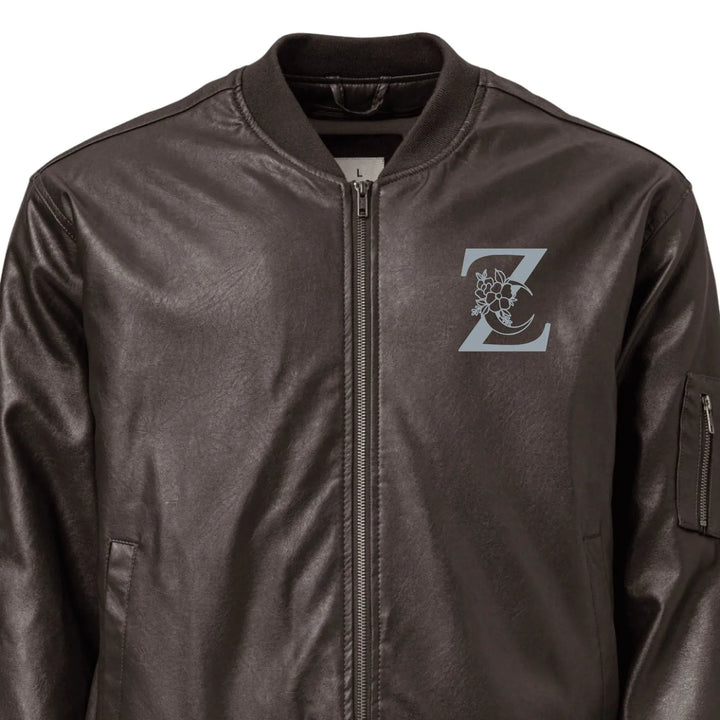 Custom Embroidered Moon Initial Jacket - ART-JKT280