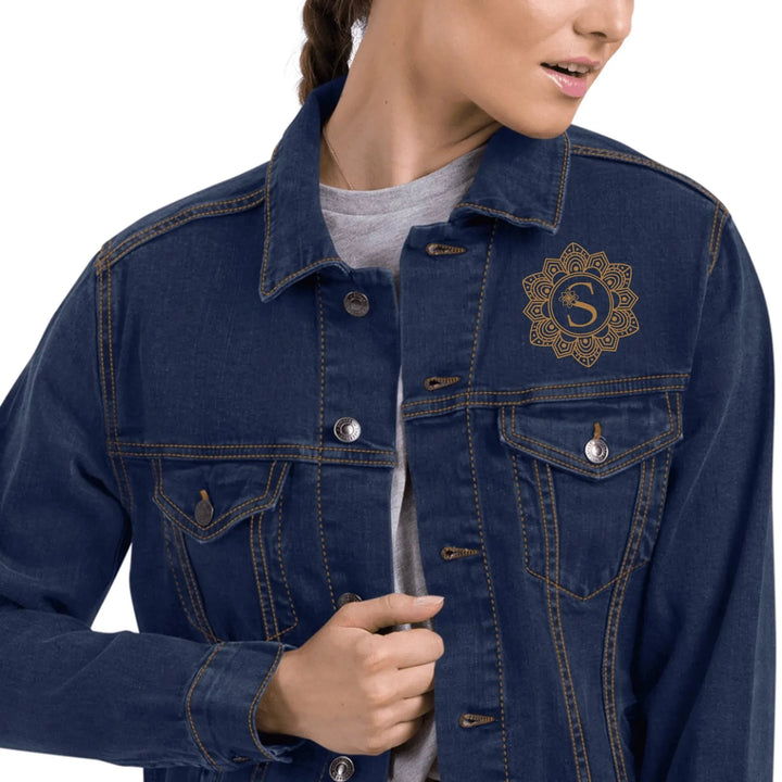 Custom Embroidered Elegant Mandala Initial Jacket - ART-JKT275