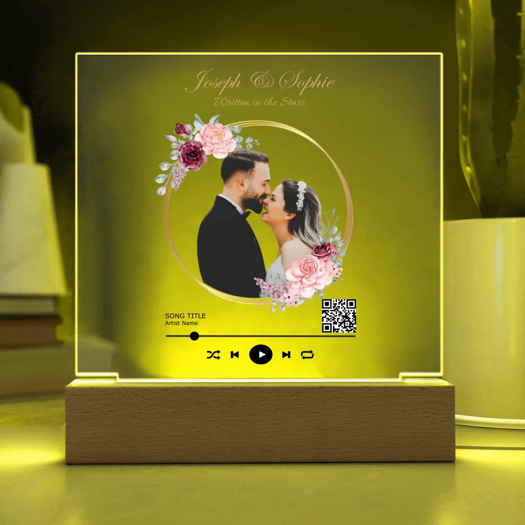 Acrylic Square with LED Base 13