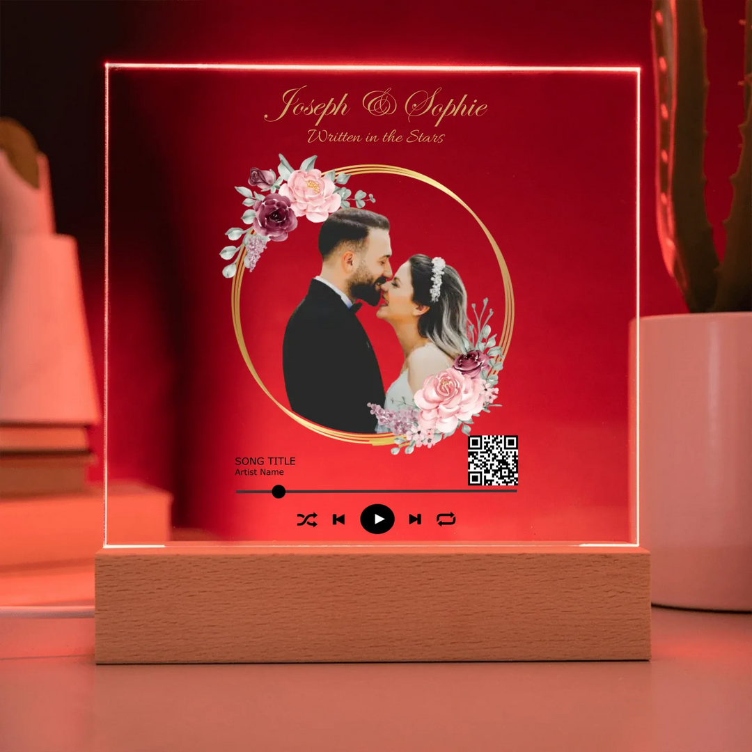 Acrylic Square with LED Base 9