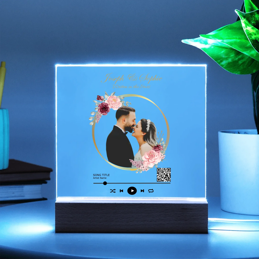 Acrylic Square with LED Base 10