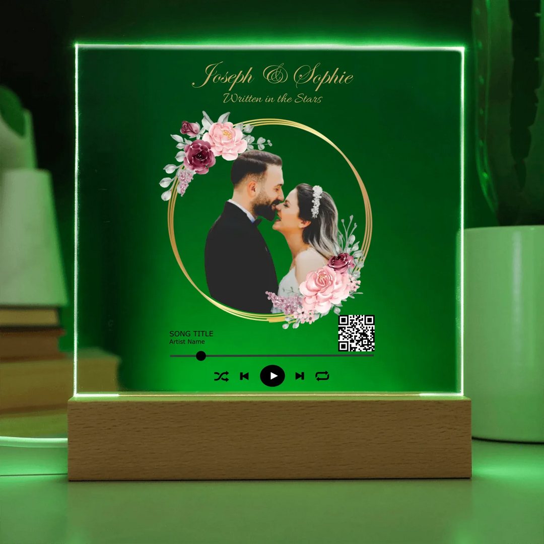 Acrylic Square with LED Base 7