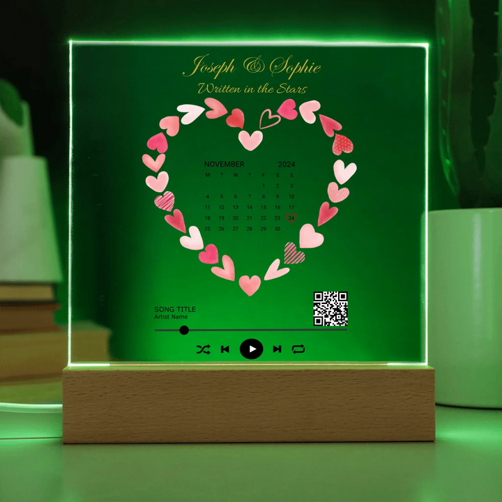 Acrylic Square with LED Base 7