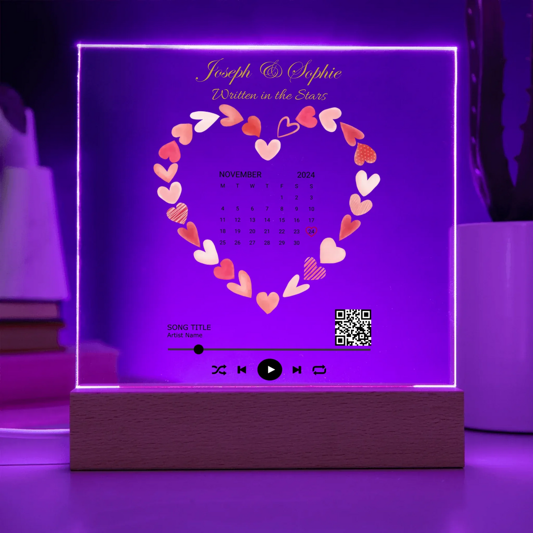 Acrylic Square with LED Base 8