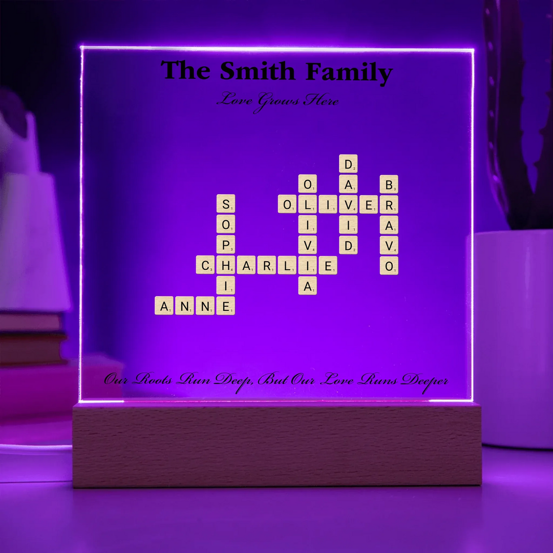 Acrylic Square with LED Base 8