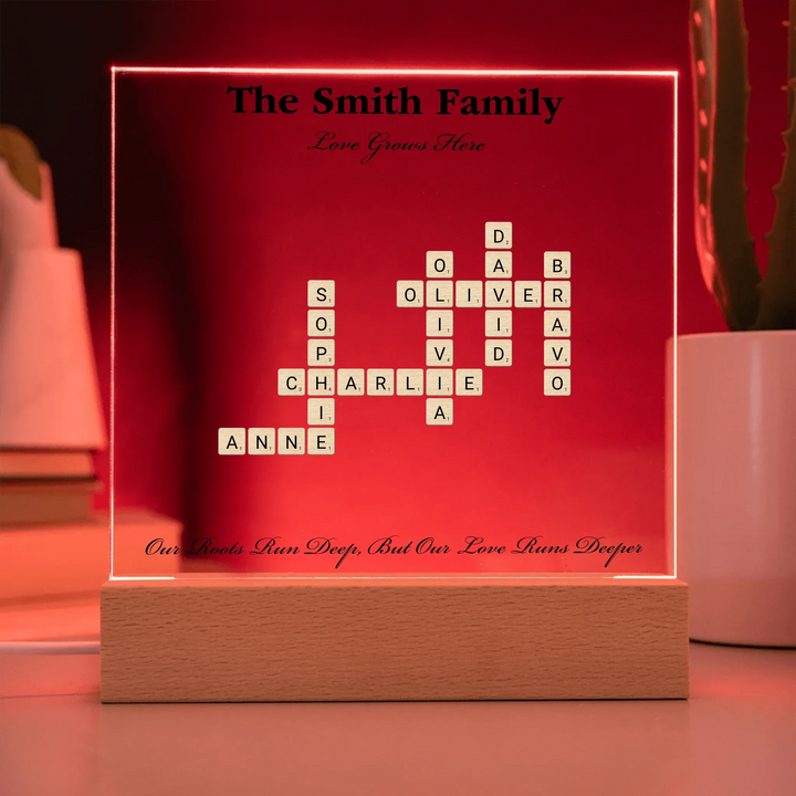 Acrylic Square with LED Base 9