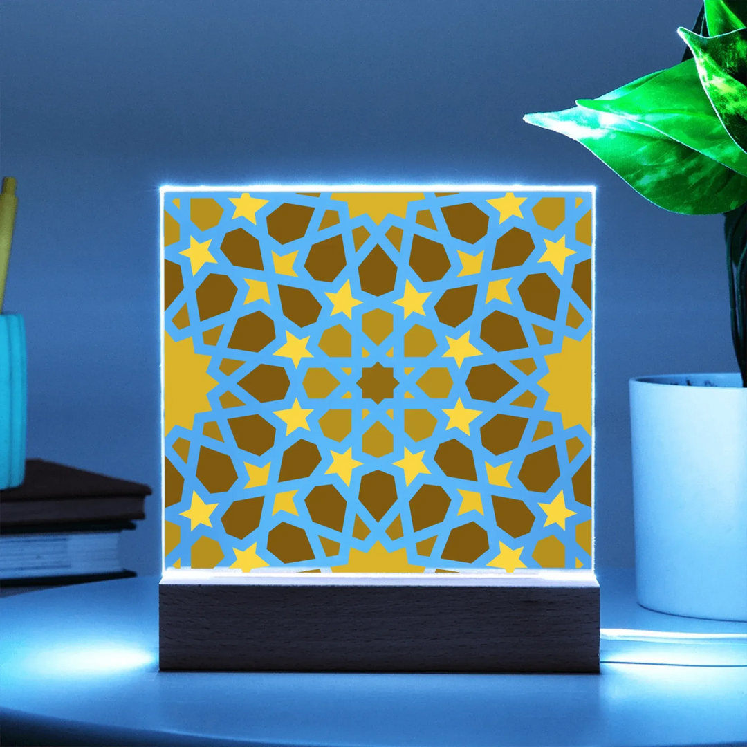 Acrylic Square with LED Base 10