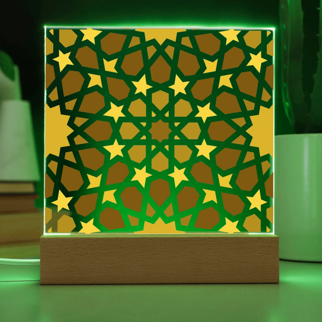 Acrylic Square with LED Base 7