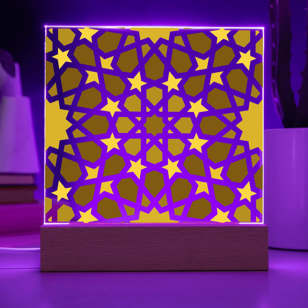 Acrylic Square with LED Base 8
