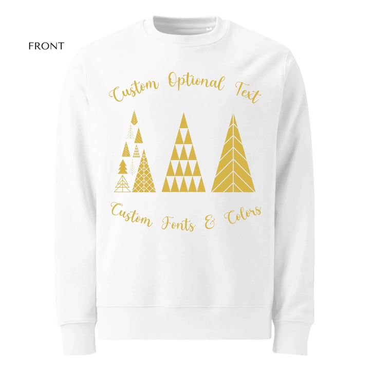 Custom Elegant Minimalist Geometric Christmas Trees Sweatshirt & Hoodie - ART-SWH230