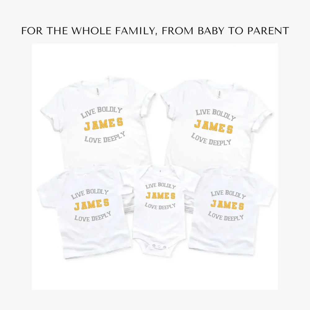 Faux-Chenille-Sport-Letters-Name-custom-t-shirts-adult-youth-toddler-baby-sizes-artfulane