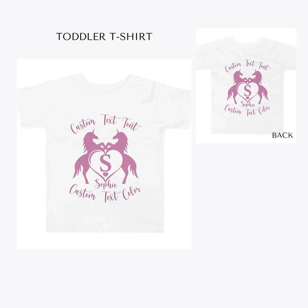 Double-Unicorn-Heart-Initial-toddler-custom-t-shirt-artfulane