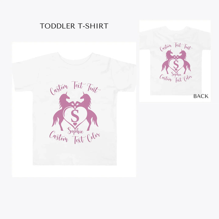 Double-Unicorn-Heart-Initial-toddler-custom-t-shirt-artfulane