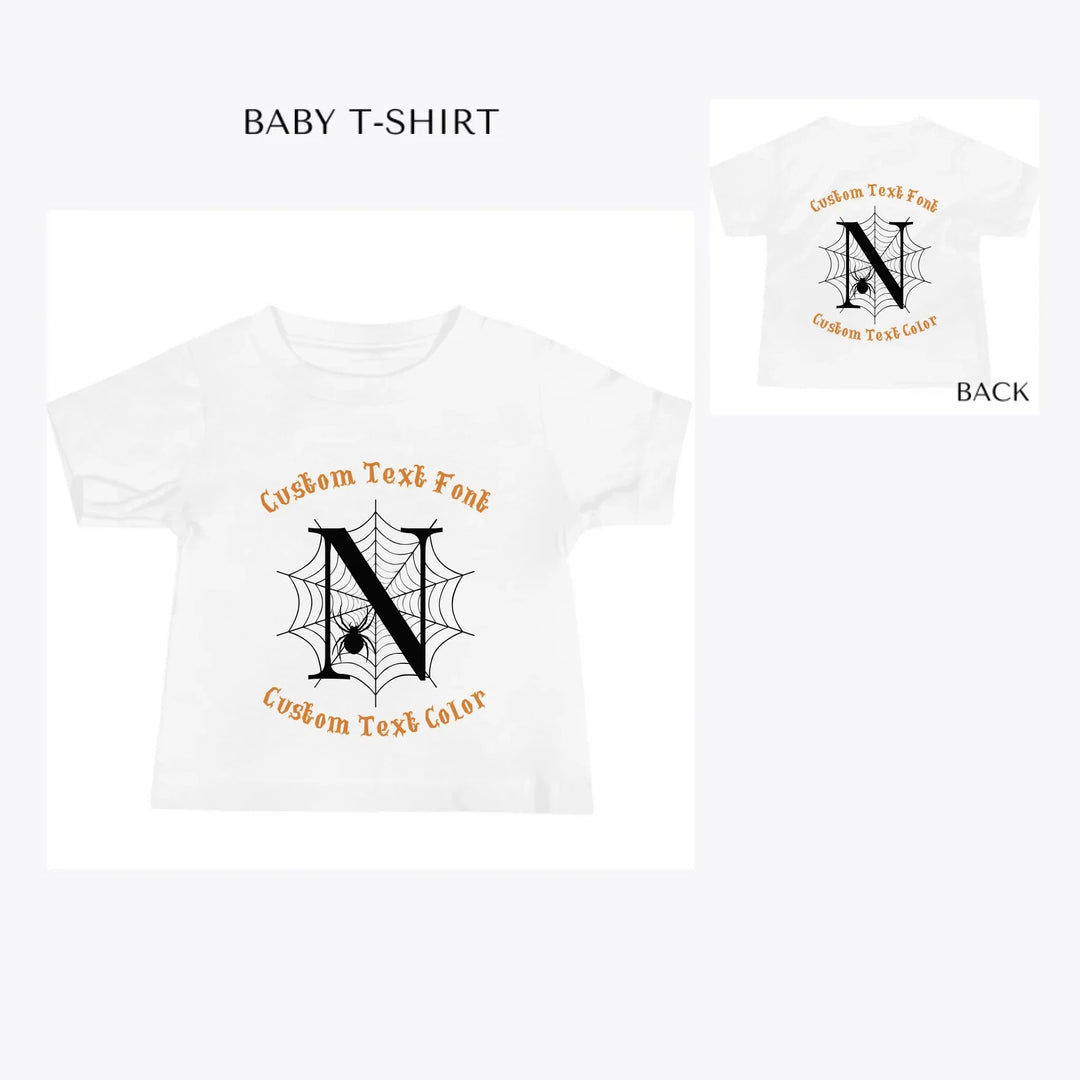 Spider-Web-Initial-custom-baby-t-shirt-artfulane