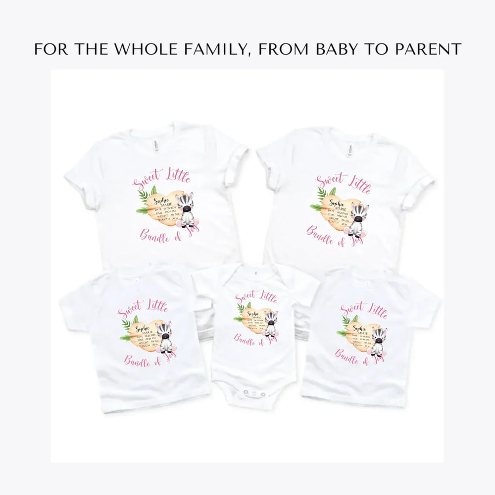 Cute-Zebra-Safari-Baby-Announcement-custom-t-shirts-adult-youth-toddler-baby-sizes-artfulane