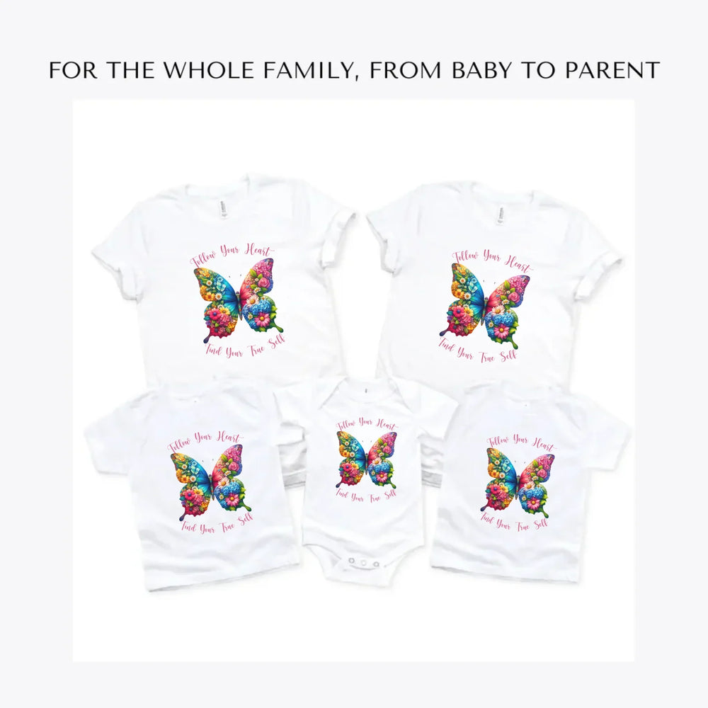 Beautiful-Floral-Butterflies-custom-t-shirts-adult-youth-toddler-baby-sizes-artfulane