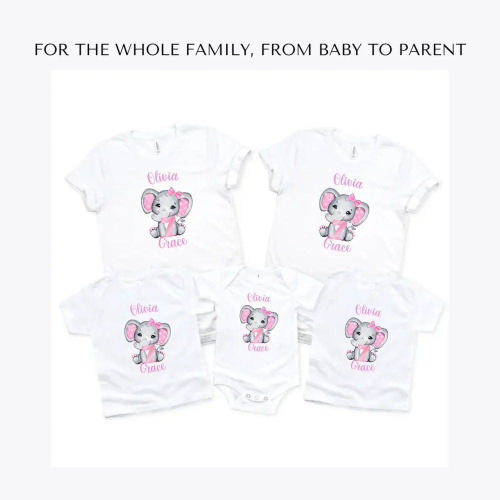Grey-Elephant-with-Pink-Number-custom-t-shirts-adult-youth-toddler-baby-sizes-artfulane