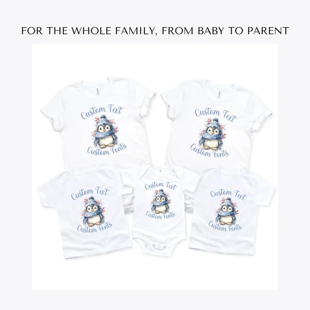 Winter-Penguins-custom-t-shirts-adult-youth-toddler-baby-sizes-artfulane