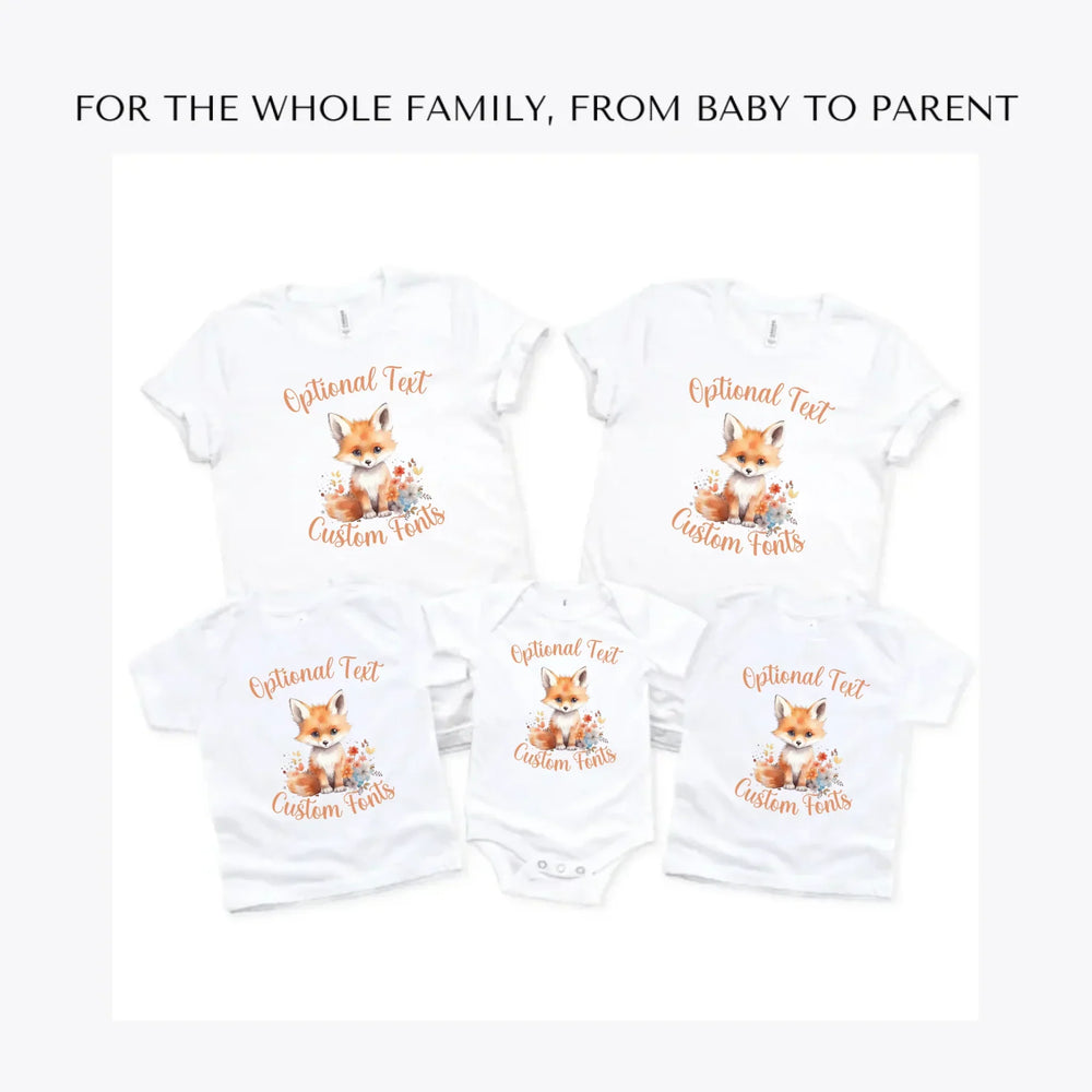 watercolor-baby-fox-custom-t-shirts-adult-youth-toddler-baby-sizes-artfulane