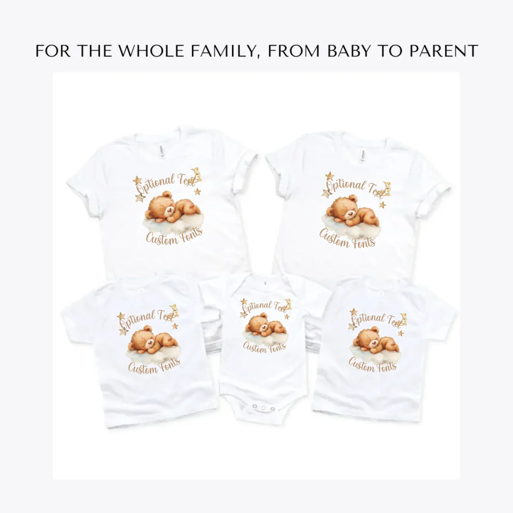 Teddy-Bear-Sleeping-on-Cloud-custom-t-shirts-adult-youth-toddler-baby-sizes-artfulane