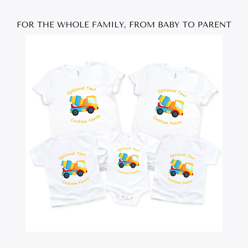 Construction-Trucks-custom-t-shirts-adult-youth-toddler-baby-sizes-artfulane