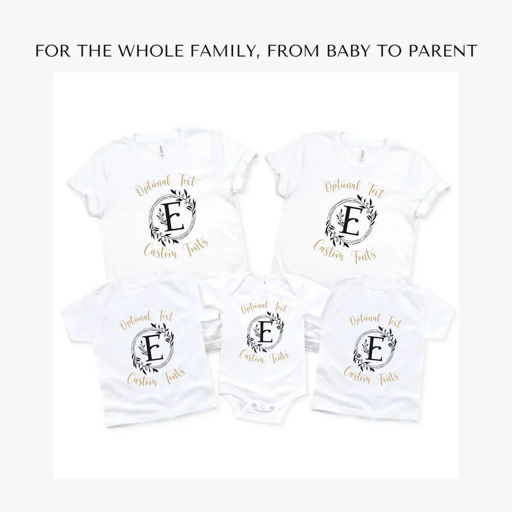 Floral-Initial-custom-t-shirts-adult-youth-toddler-baby-sizes-artfulane