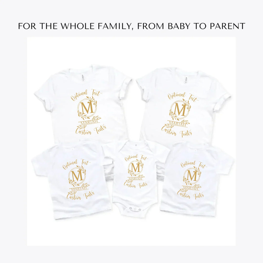 Floral-Initial-Monogram-custom-t-shirts-adult-youth-toddler-baby-sizes-artfulane