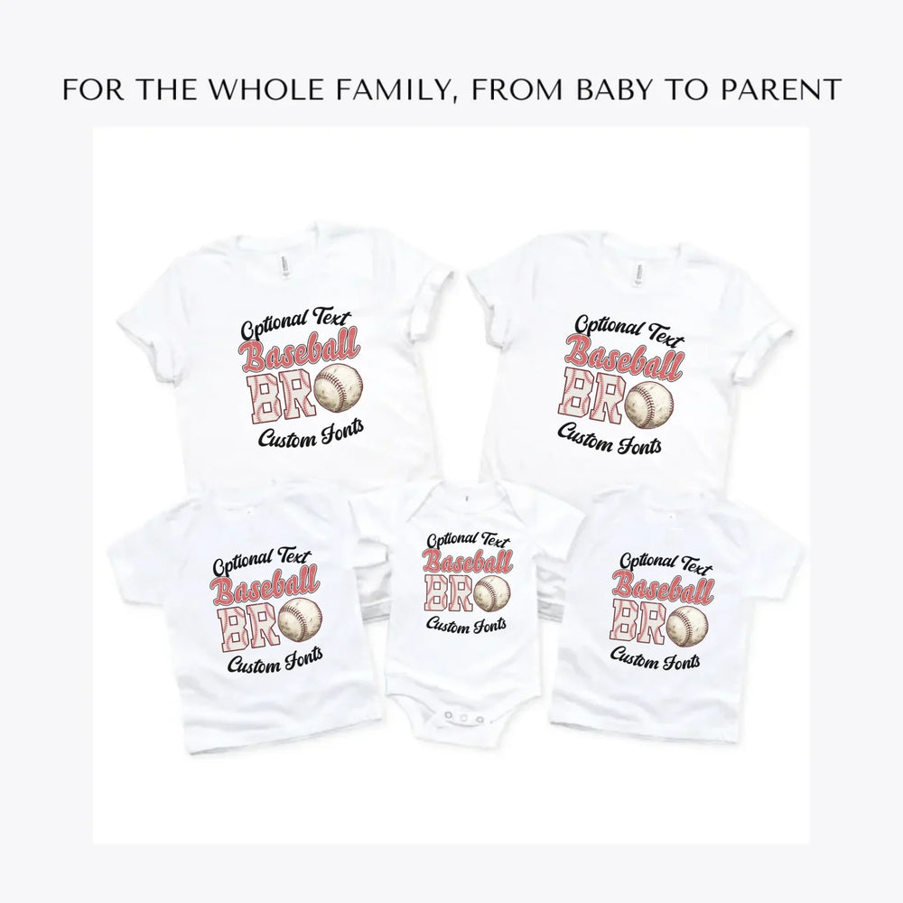 Retro-Baseball-Family-custom-t-shirts-adult-youth-toddler-baby-sizes-artfulane