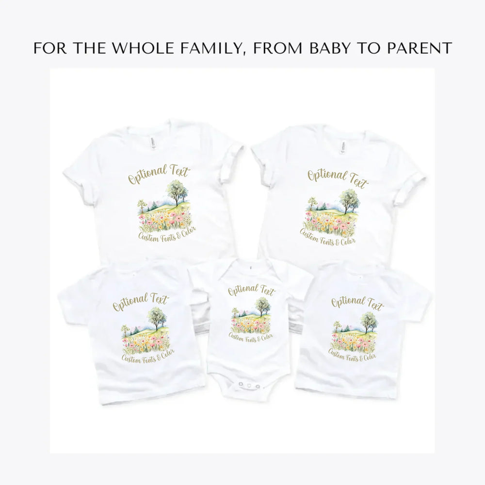 Watercolor-Spring-custom-t-shirts-adult-youth-toddler-baby-sizes-artfulane