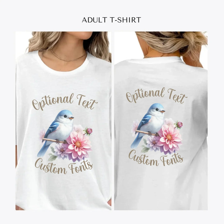 Floral-Spring-Bird-personalized-women-unisex-adult-t-shirt-artfulane