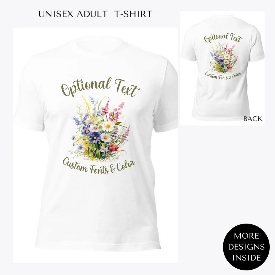 watercolor-wildflower-bouquet-custom-women-unisex-adult-t-shirt-artfulane