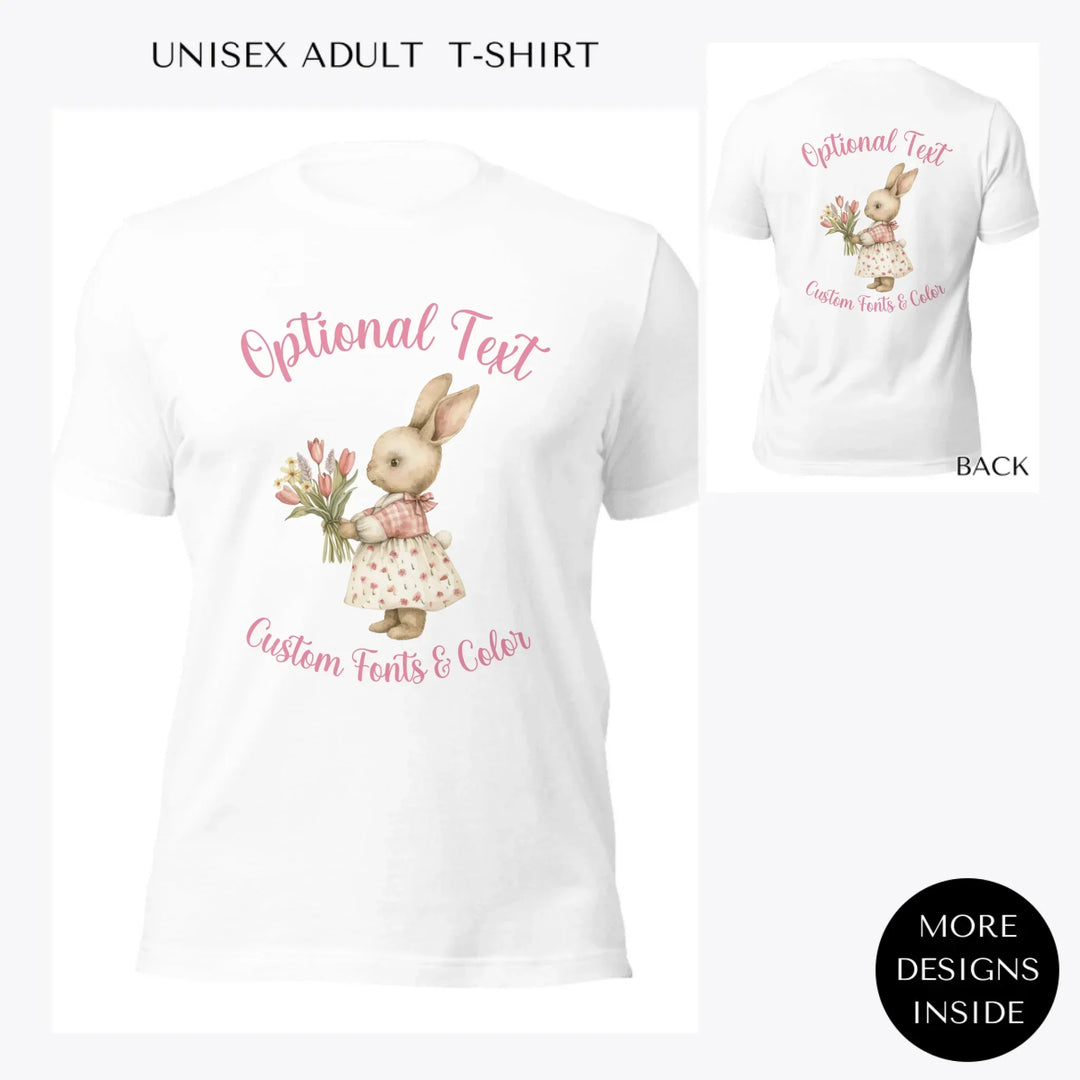 Watercolor-Easter-Rabbit-custom-women-unisex-adult-t-shirt-artfulane