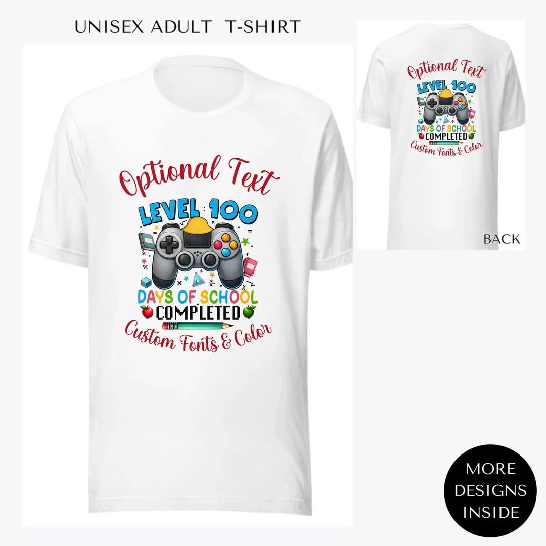 100-Days-of-School-custom-men-unisex-adult-t-shirt-artfulane