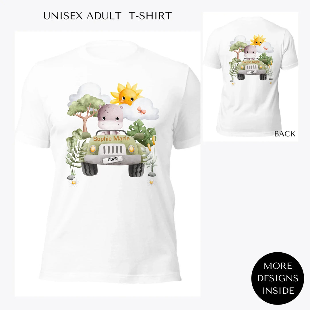 Watercolor-Safari-Animal-Adventure-custom-women-unisex-adult-t-shirt-artfulane