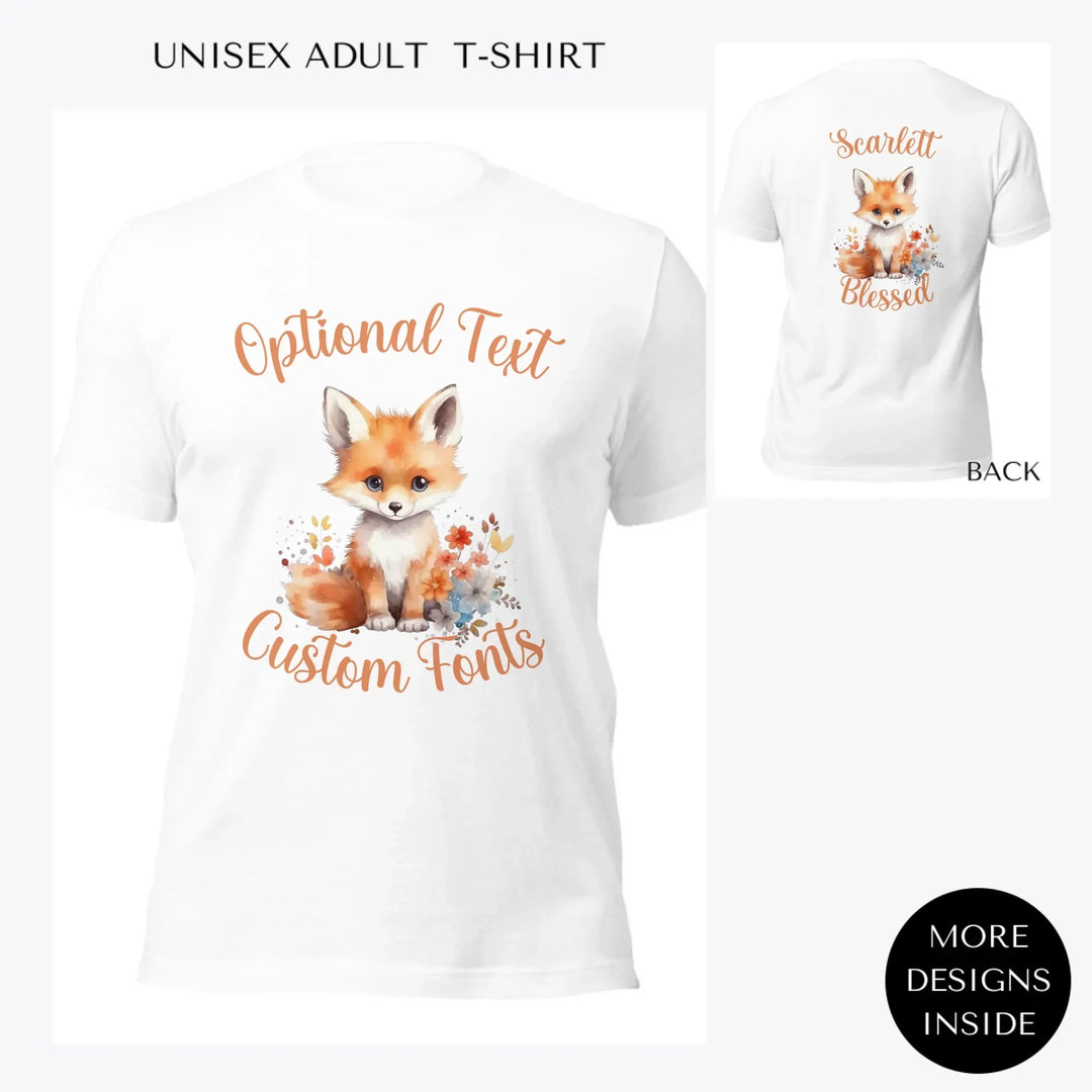 watercolor-baby-fox-custom-women-unisex-adult-t-shirt-artfulane