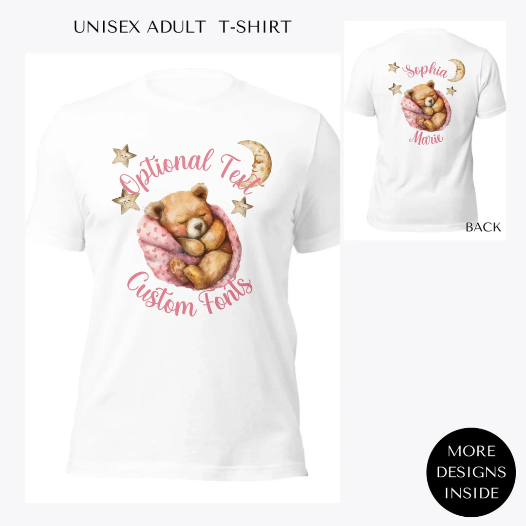 Watercolor-Teddy-Bear-Flying-Airplane-custom-women-unisex-adult-t-shirt-artfulane