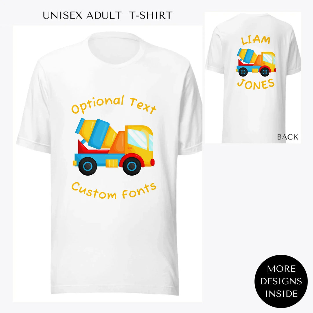 Construction-Trucks-custom-men-unisex-adult-t-shirt-artfulane