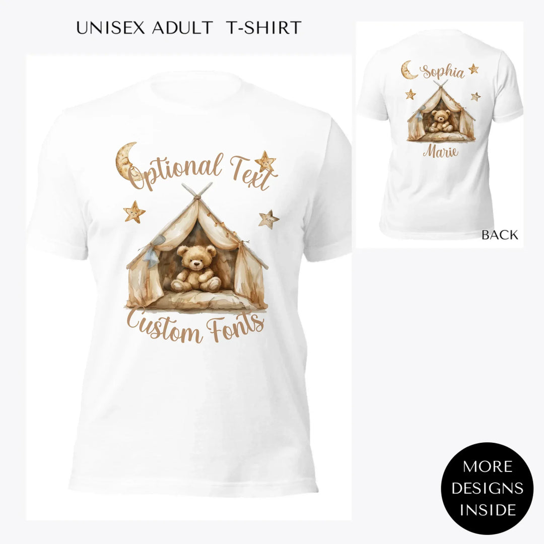 Brown-Teddy-Bear-in-Tent-custom-women-unisex-adult-t-shirt-artfulane