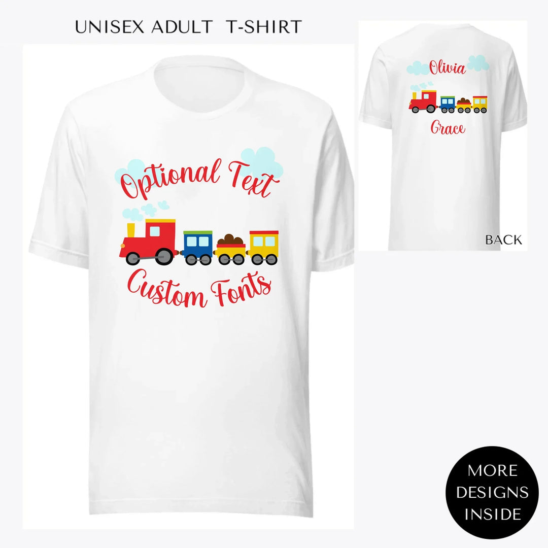 Build-Your-Own-Train-custom-men-unisex-adult-t-shirt-artfulane