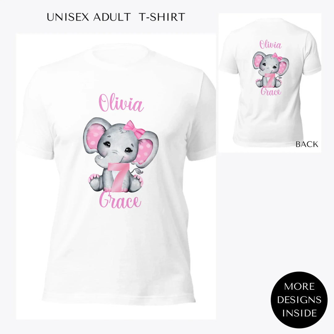Grey-Elephant-with-Pink-Number-custom-women-unisex-adult-t-shirt-artfulane